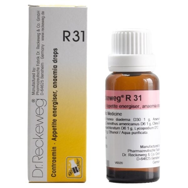 Dr. Reckeweg R31 Increases Appetite and Blood supply (22ml)