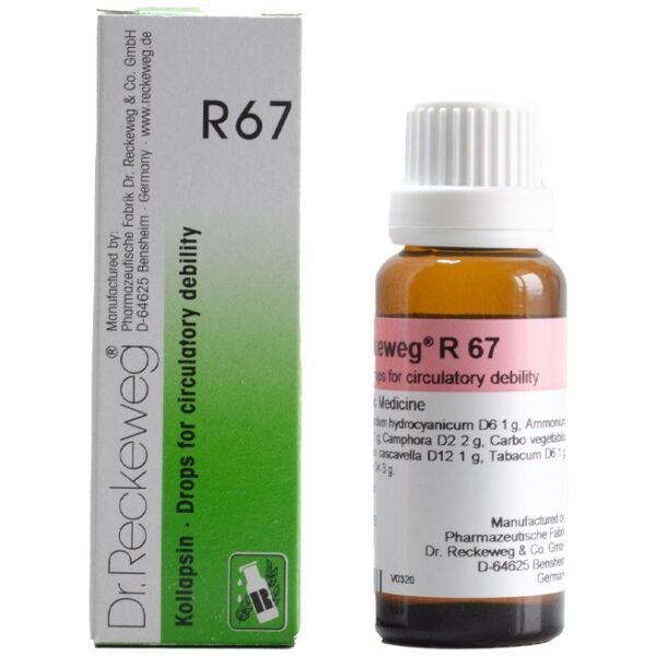 Dr. Reckeweg R67 Heart Circulatory Debility Drops (22ml)