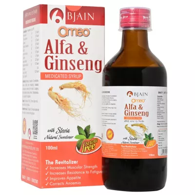 BJain Omeo Alfa & Ginseng Syrup (Sugar Free)