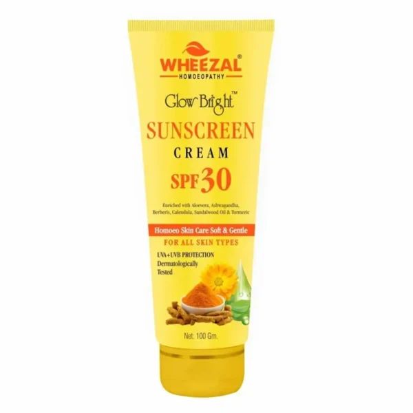 Wheezal GLOW BRIGHT SUNSCREEN CREAM (SPF 30)