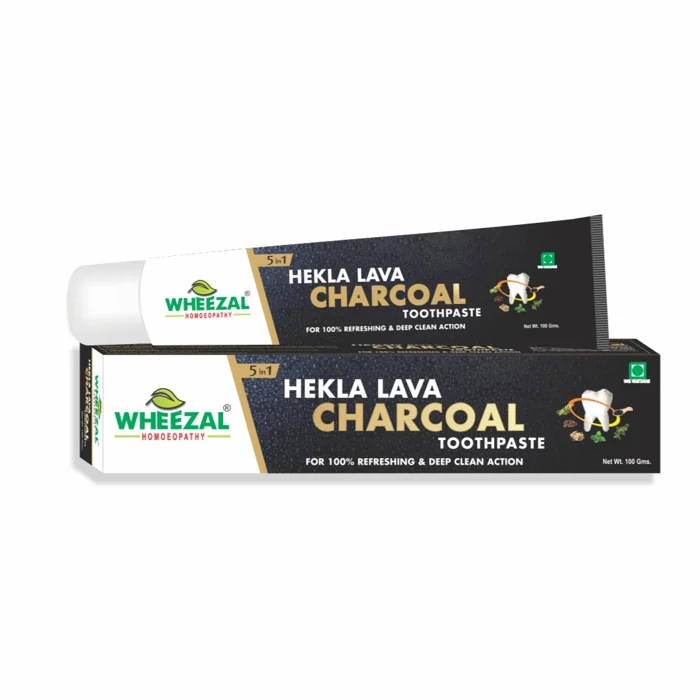 Wheezal Hekla Lava Charcoal Toothpaste (100g)