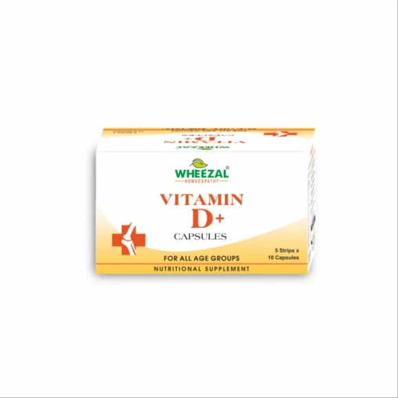 Wheezal VITAMIN D+ CAPSULES(5 Strips X 10capsules) 10capsules